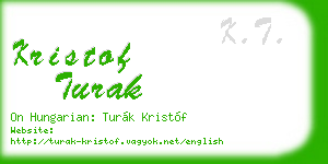 kristof turak business card