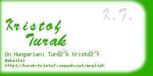 kristof turak business card